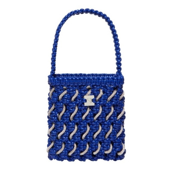 Yuzefi Handbags - Yuzefi Woven Crystal Tote Bag